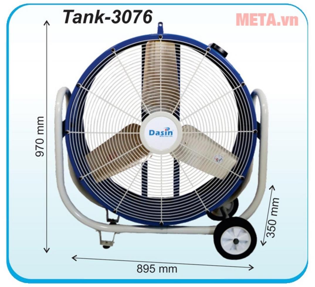 Sải cánh lớn giúp làm mát diện rộng