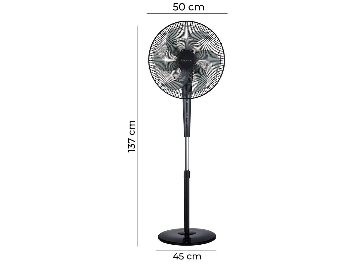 Làm mát mạnh nhờ 75W và 6 cánh 50cm