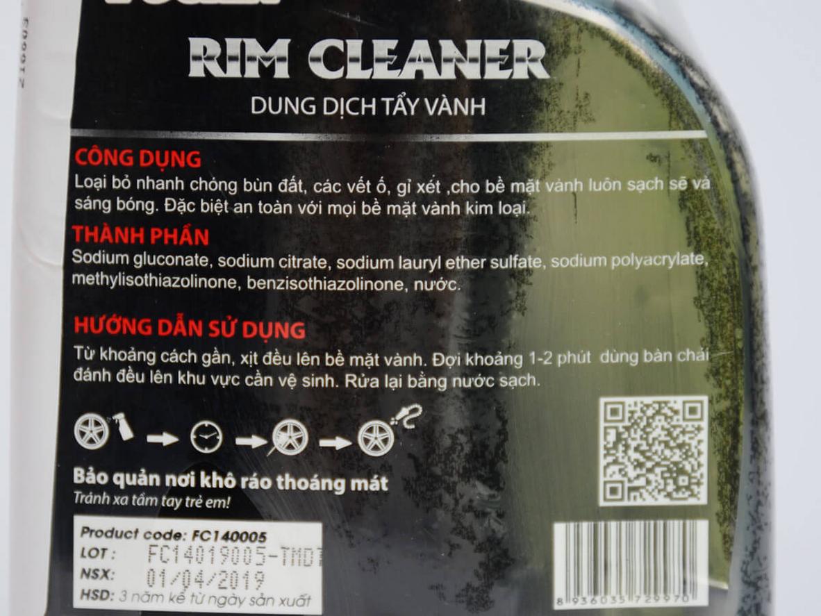 Làm sạch bụi phanh, gỉ sắt và dầu mỡ bám cứng đầu.