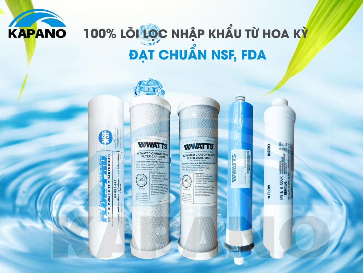 Lõi lọc nhập khẩu từ Mỹ chuẩn NSF/FDA