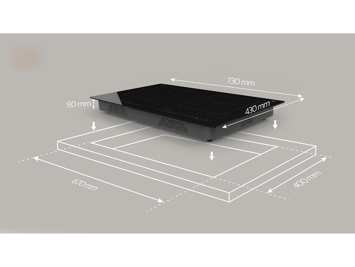 Mâm từ đồng 22 vòng dây giúp bắt nồi ổn định và gia nhiệt nhanh.