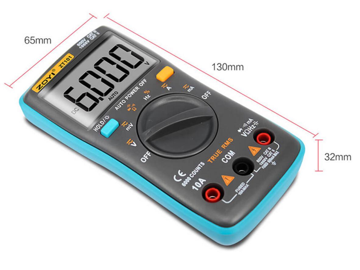Màn hình LCD 6000 counts hiển thị rõ ràng, dễ quan sát.