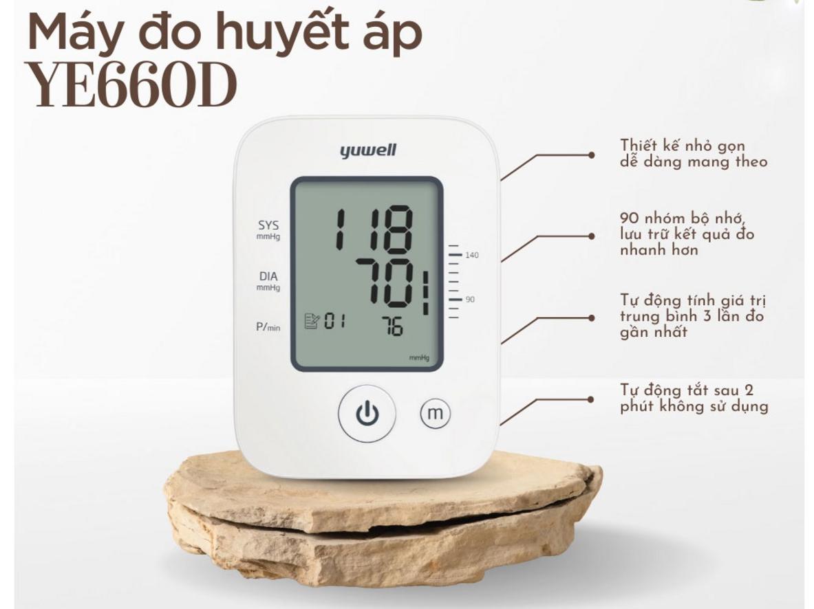 Màn hình LCD dễ đọc của Yuwell YE660D