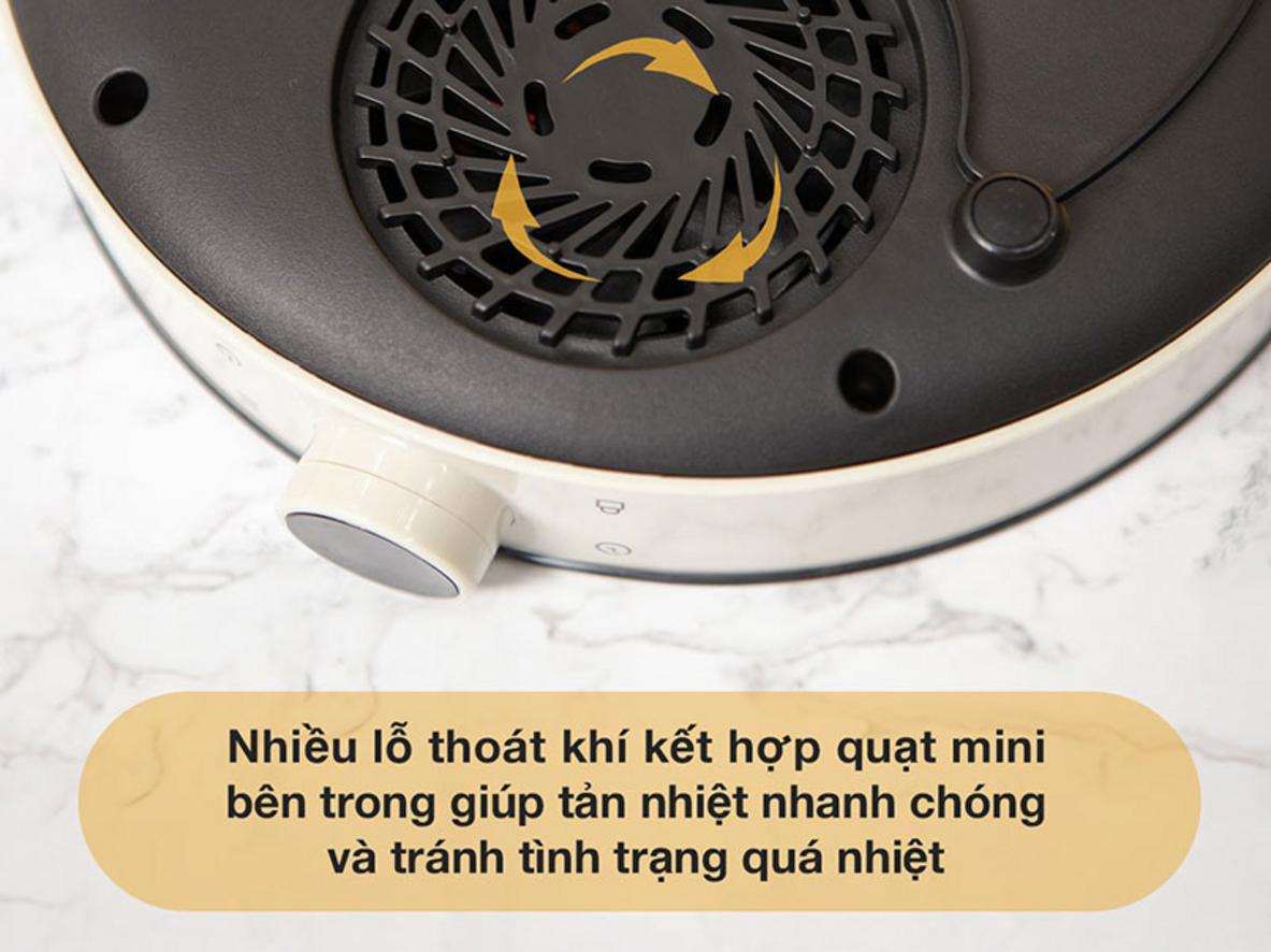 Mặt Ceramic dễ vệ sinh, thân bền chắc.