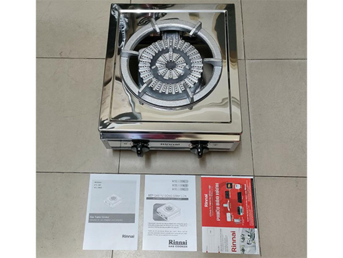 Mặt inox và đầu đốt gang bền chắc, dễ vệ sinh.