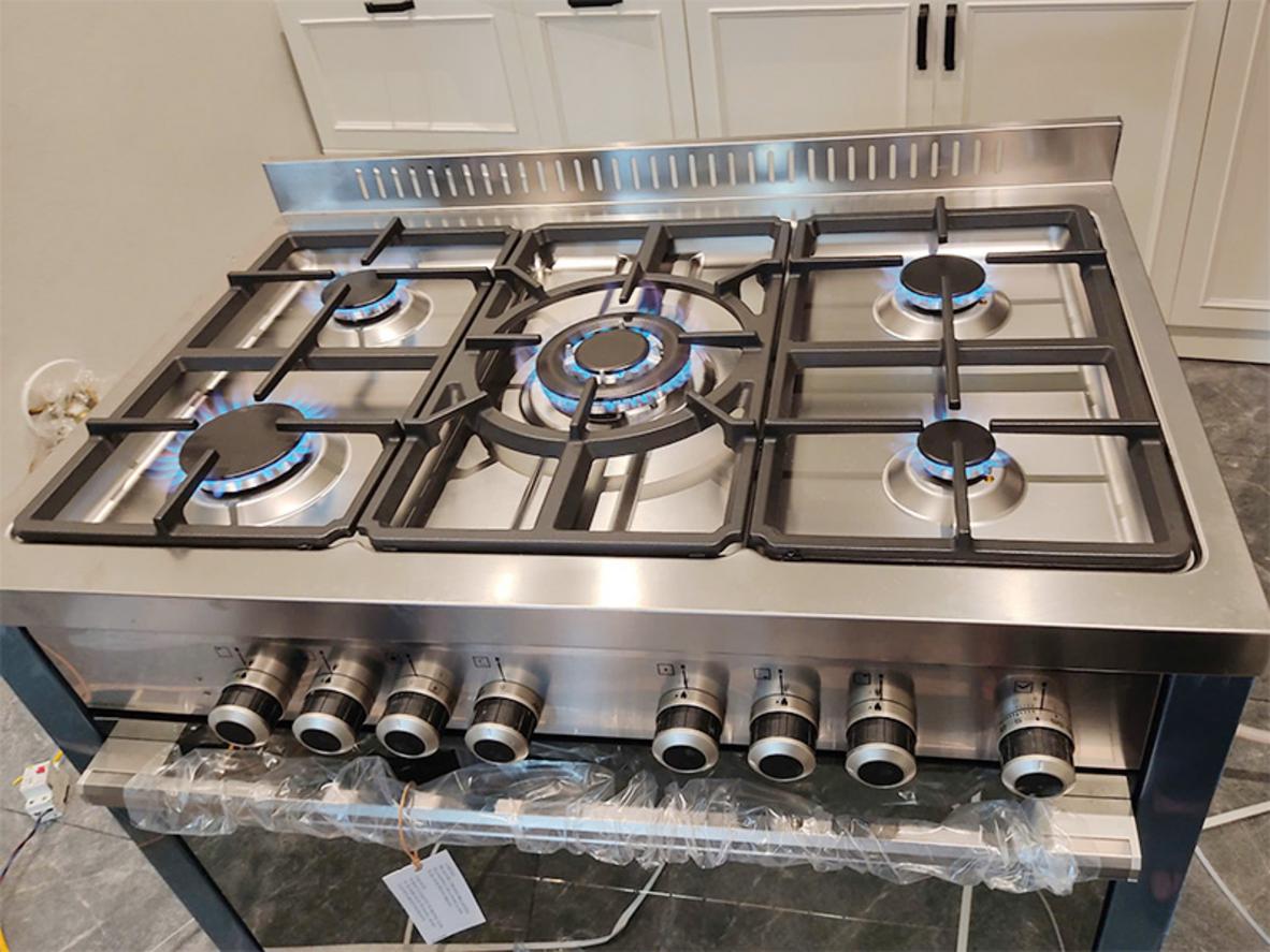 Mặt inox, kiềng gang và an toàn gas