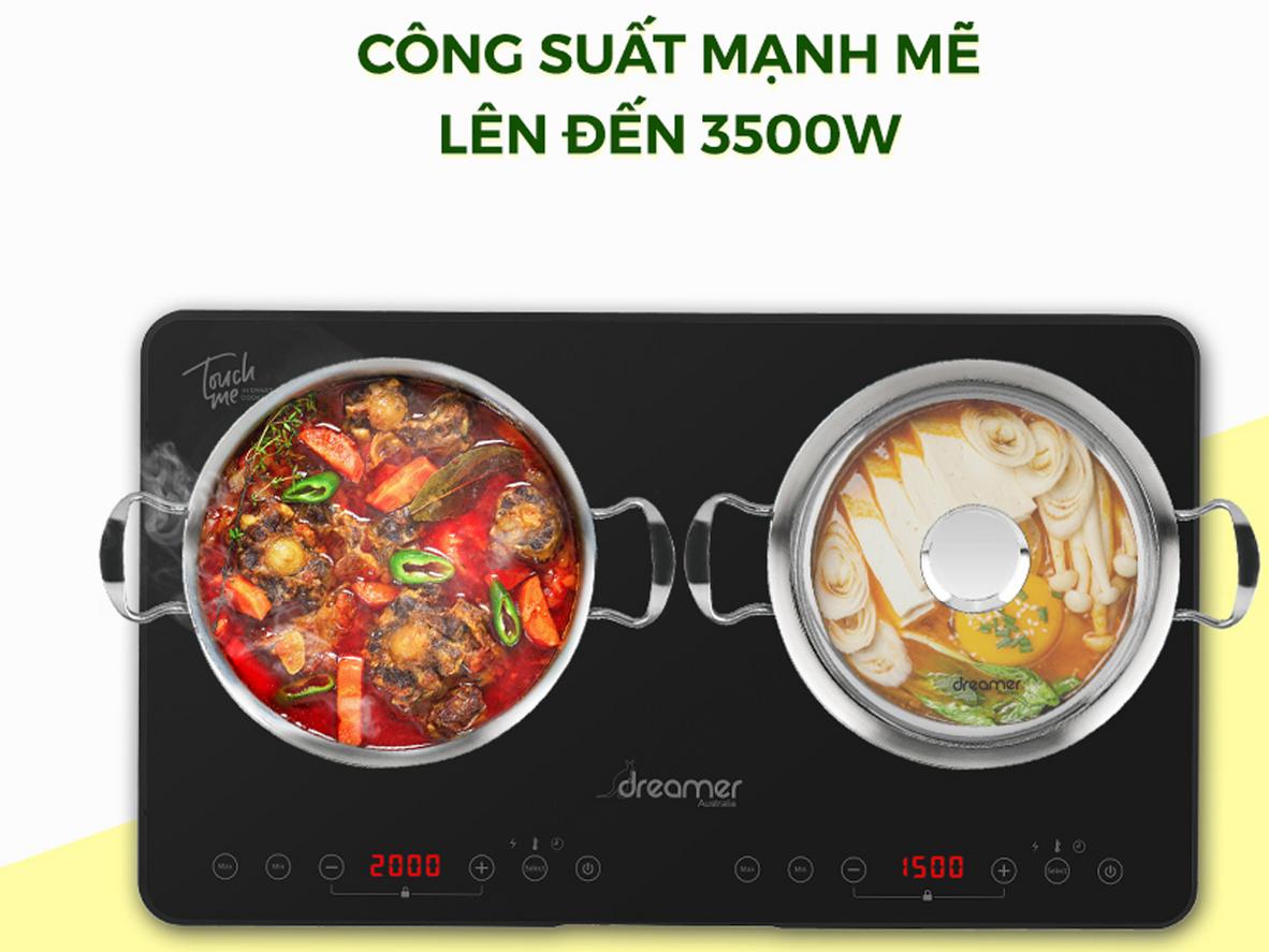 Mặt kính Black Crystal sang trọng và dễ vệ sinh.