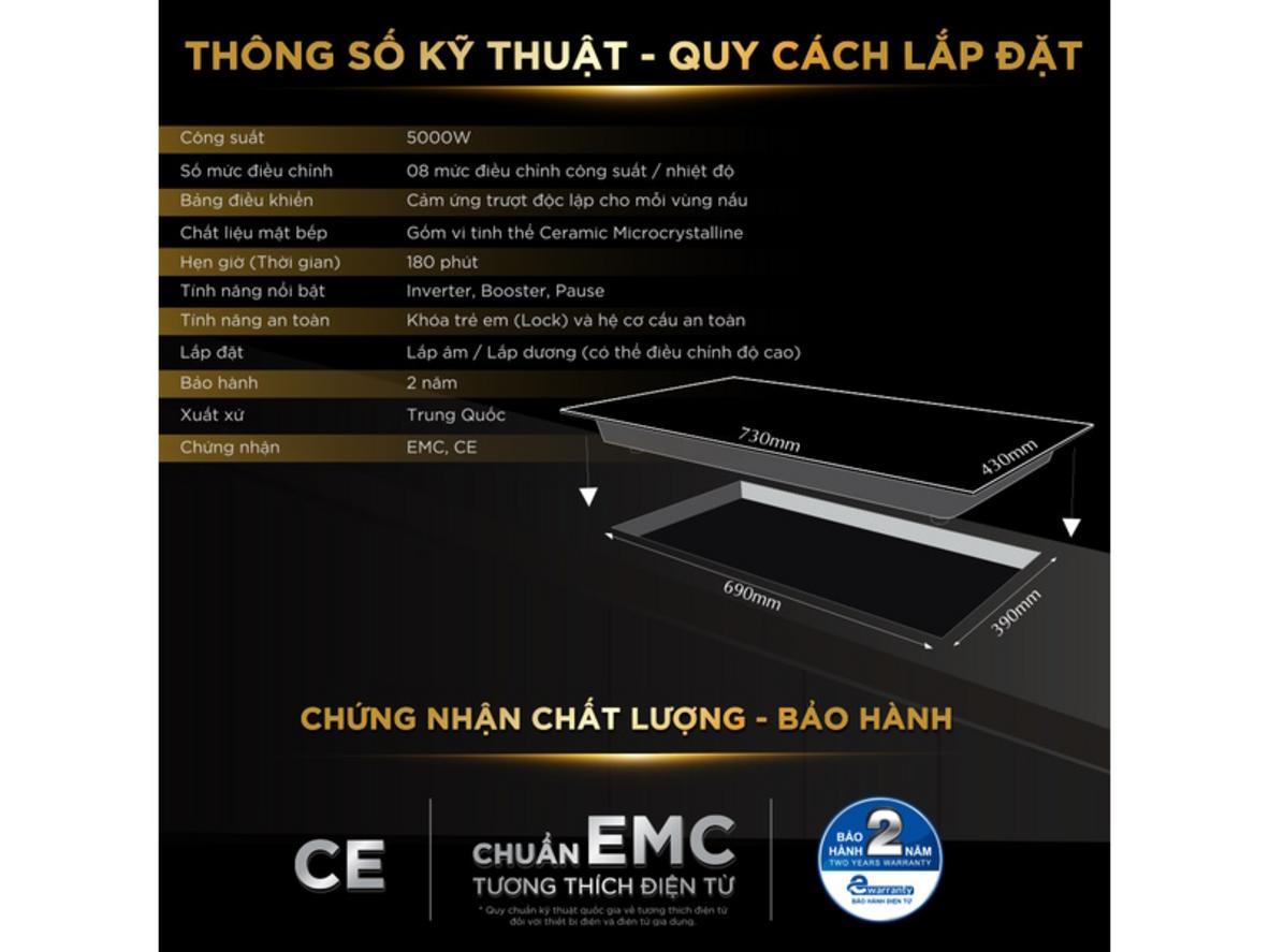 Mặt kính Ceramic Microcrystalline bền đẹp, an toàn