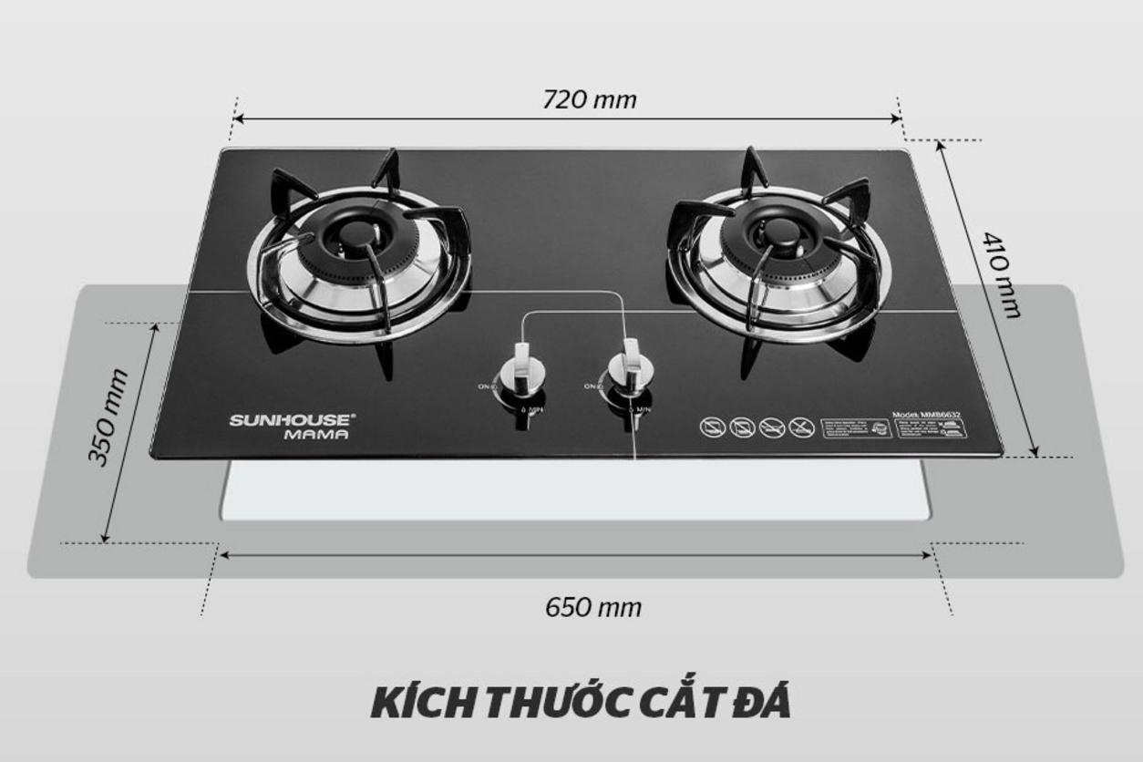 Mặt kính cường lực 7mm bền đẹp, dễ lau chùi.