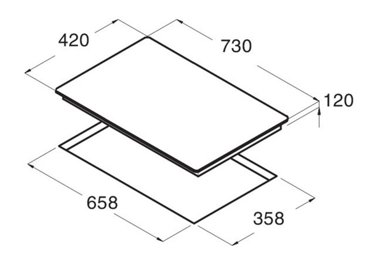 Mặt kính cường lực đen 8mm của Cata CB 702