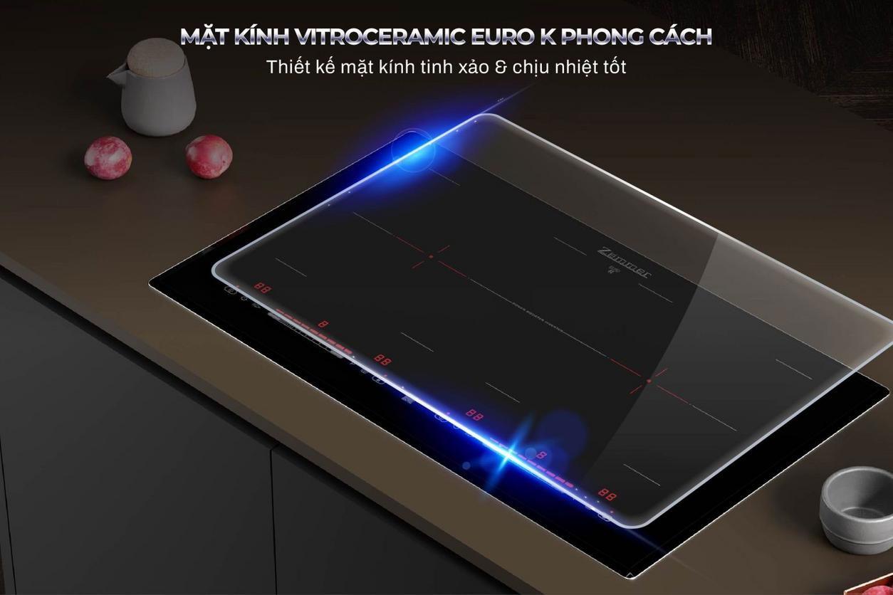 Mặt kính EURO K sang đẹp và dễ vệ sinh