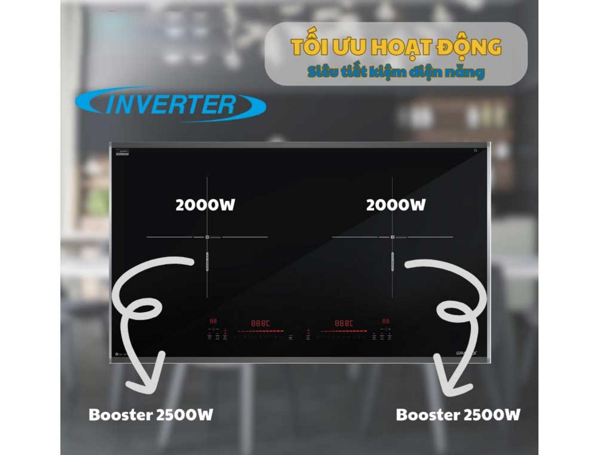Mặt kính EURO Platinum sang trọng, dễ vệ sinh