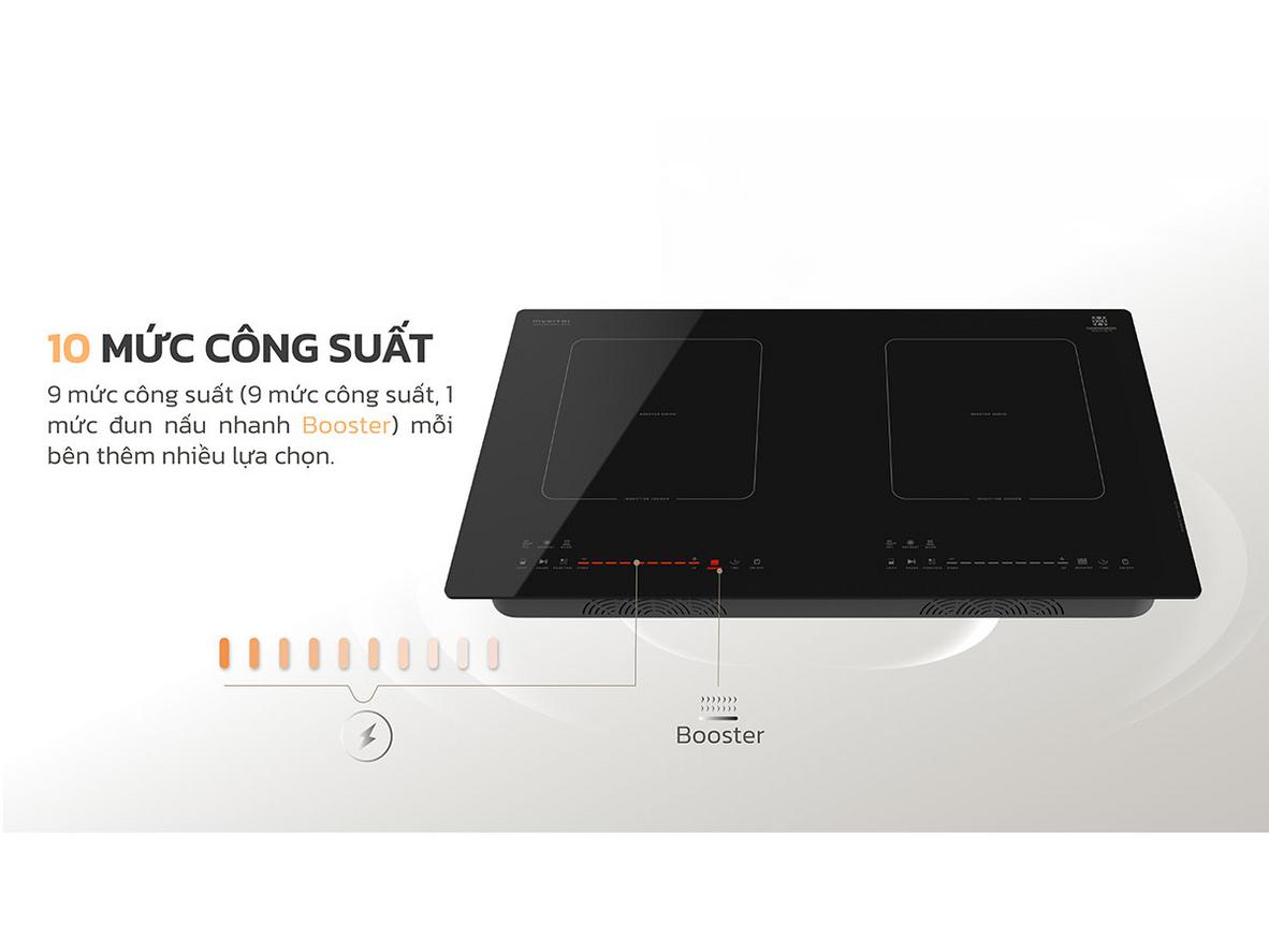 Mặt kính Hawon Crystal và Slider Control mang lại vẻ đẹp sang trọng, dễ dùng.