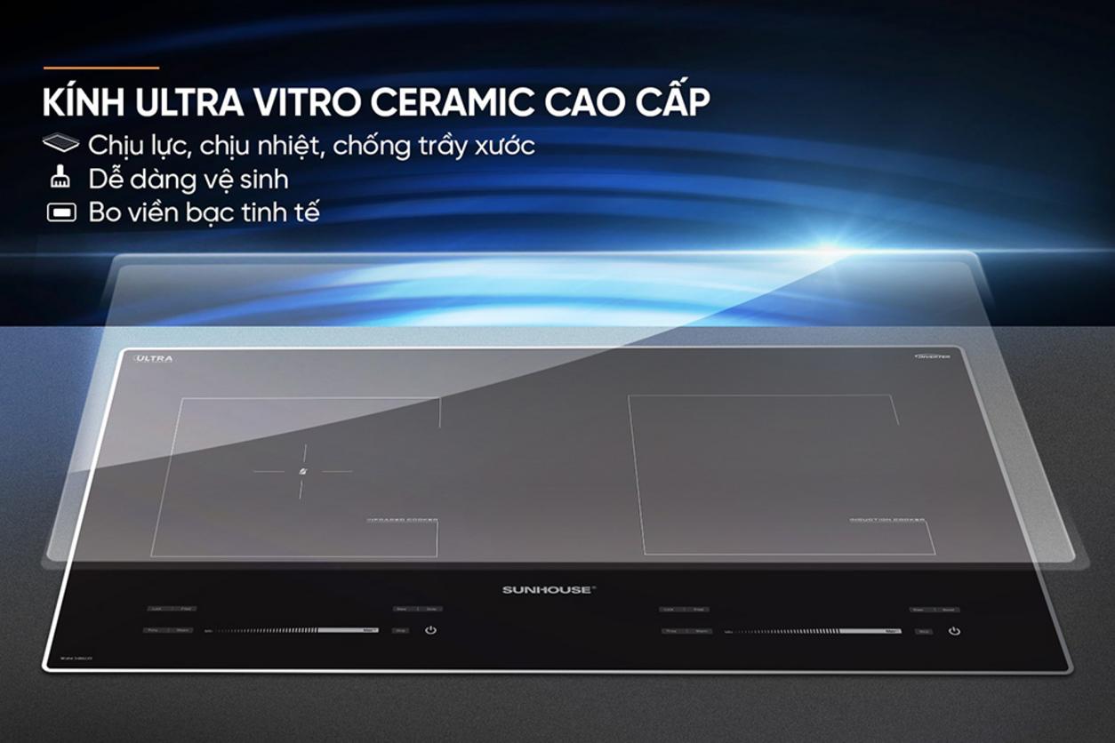 Mặt kính Ultra Vitro Ceramic và khóa trẻ em tăng an toàn