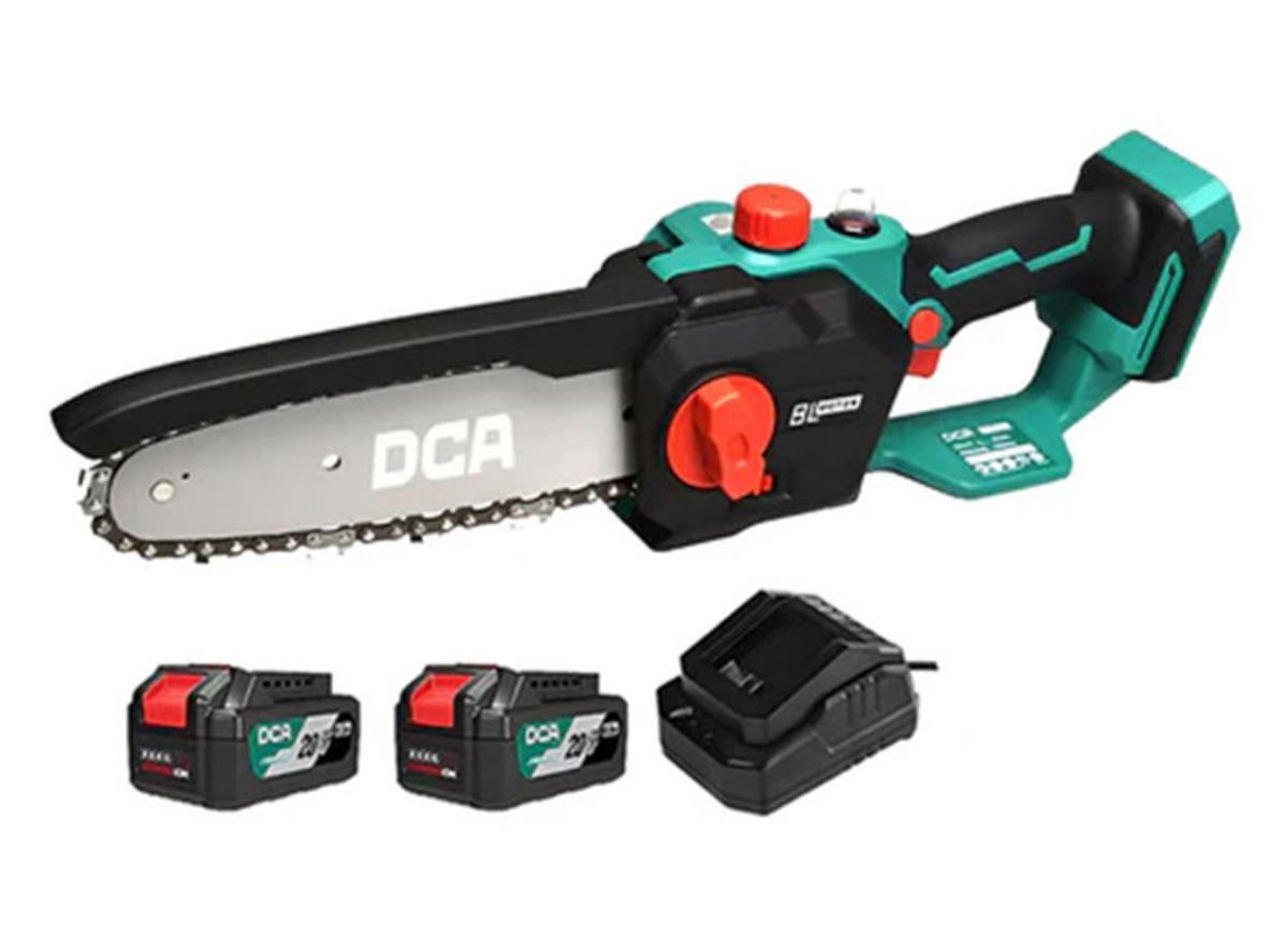 Tổng quan Máy cưa xích mini dùng pin 20V DCA ADML20081EM (2 pin 4.0Ah và sạc)