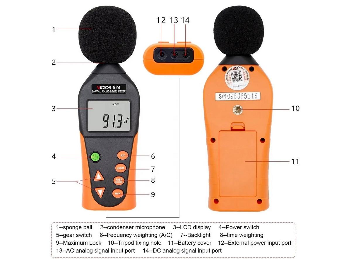 Dải đo rộng giúp Victor 824 linh hoạt trong nhiều môi trường đo.