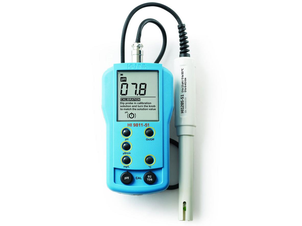 Tổng quan Máy đo pH, EC, TDS, nhiệt độ Hanna HI9811-51