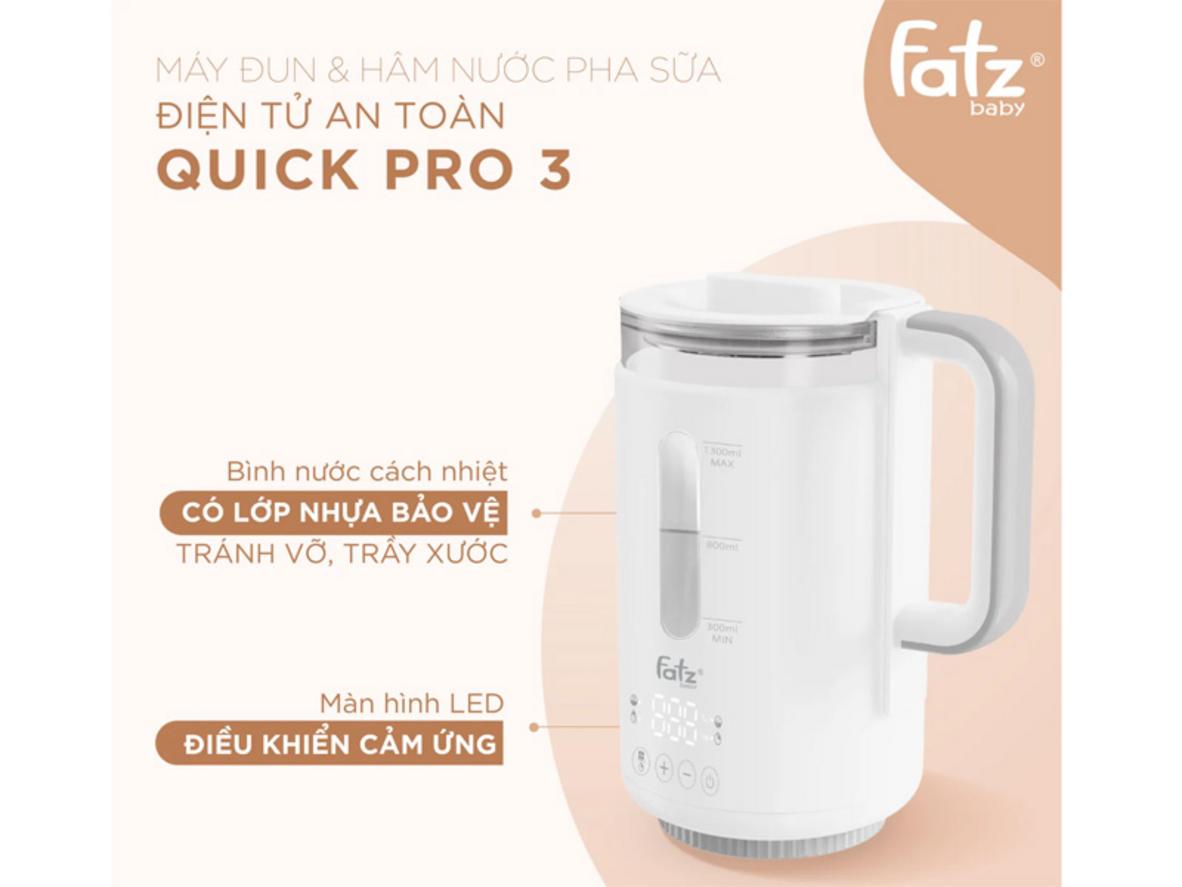Tổng quan Máy đun và hâm nước pha sữa điện tử Fatzbaby Quickpro 3 FB3700MX