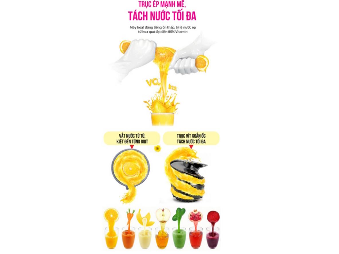 Tổng quan Máy ép chậm đa năng Roler RS-4415 (200W)