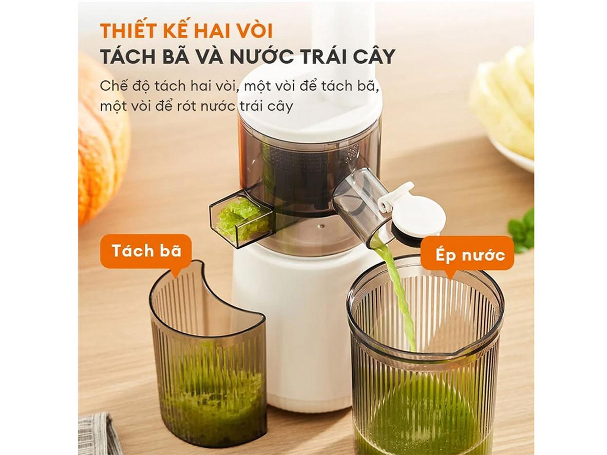 Công nghệ ép chậm mô-men xoắn cao giúp ép kiệt bã