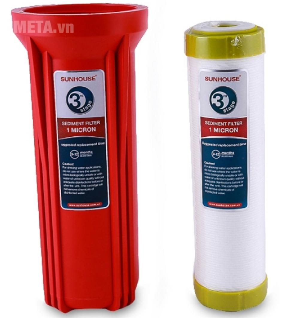 Tổng quan Máy lọc nước R.O 8 lõi Sunhouse SHR8828B (2 cánh)