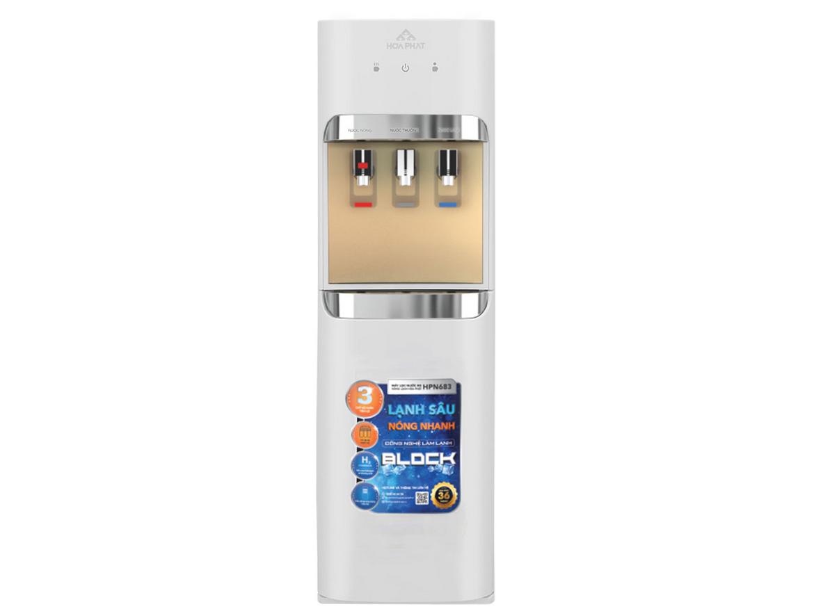 Tổng quan Máy lọc nước RO nóng lạnh Hòa Phát HPN683 10 lõi