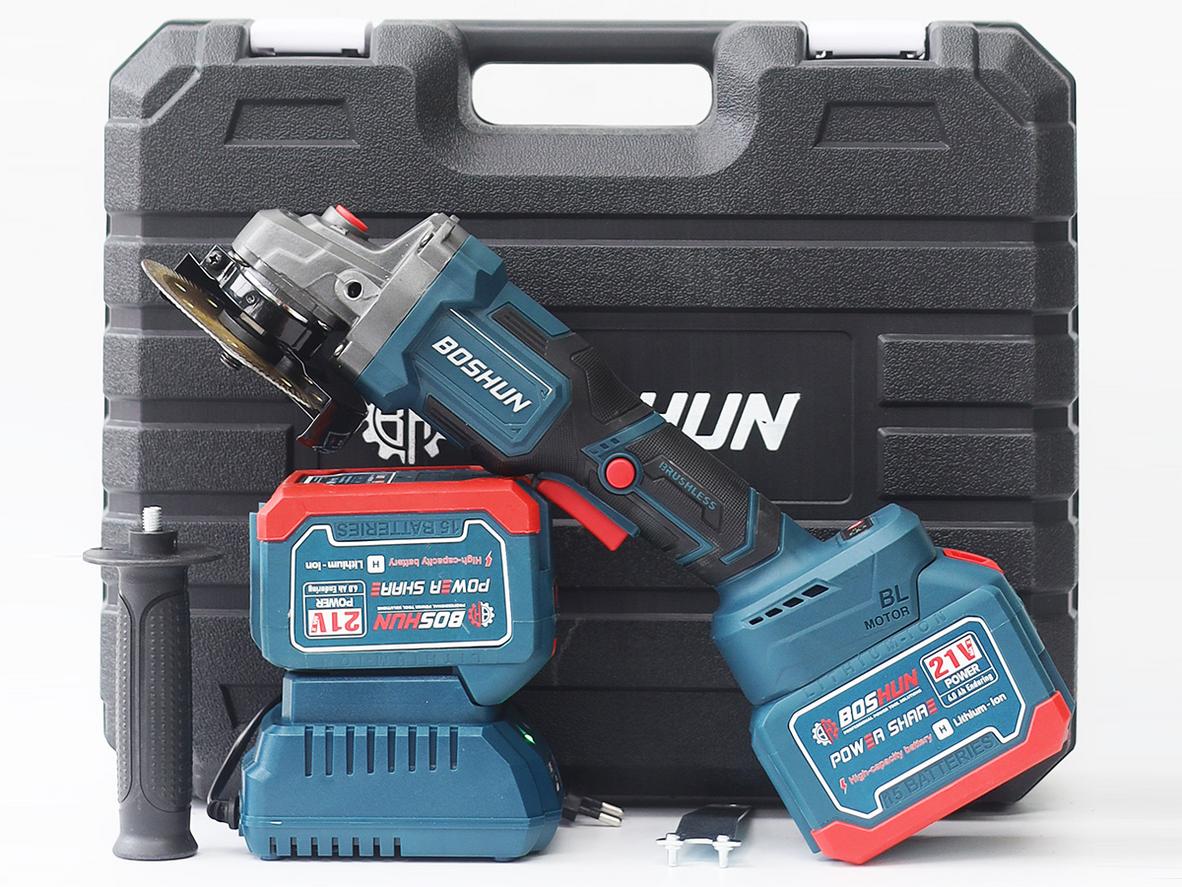 Tổng quan Máy mài, cắt dùng pin Boshun BS-AG100BL - Công tắc bóp