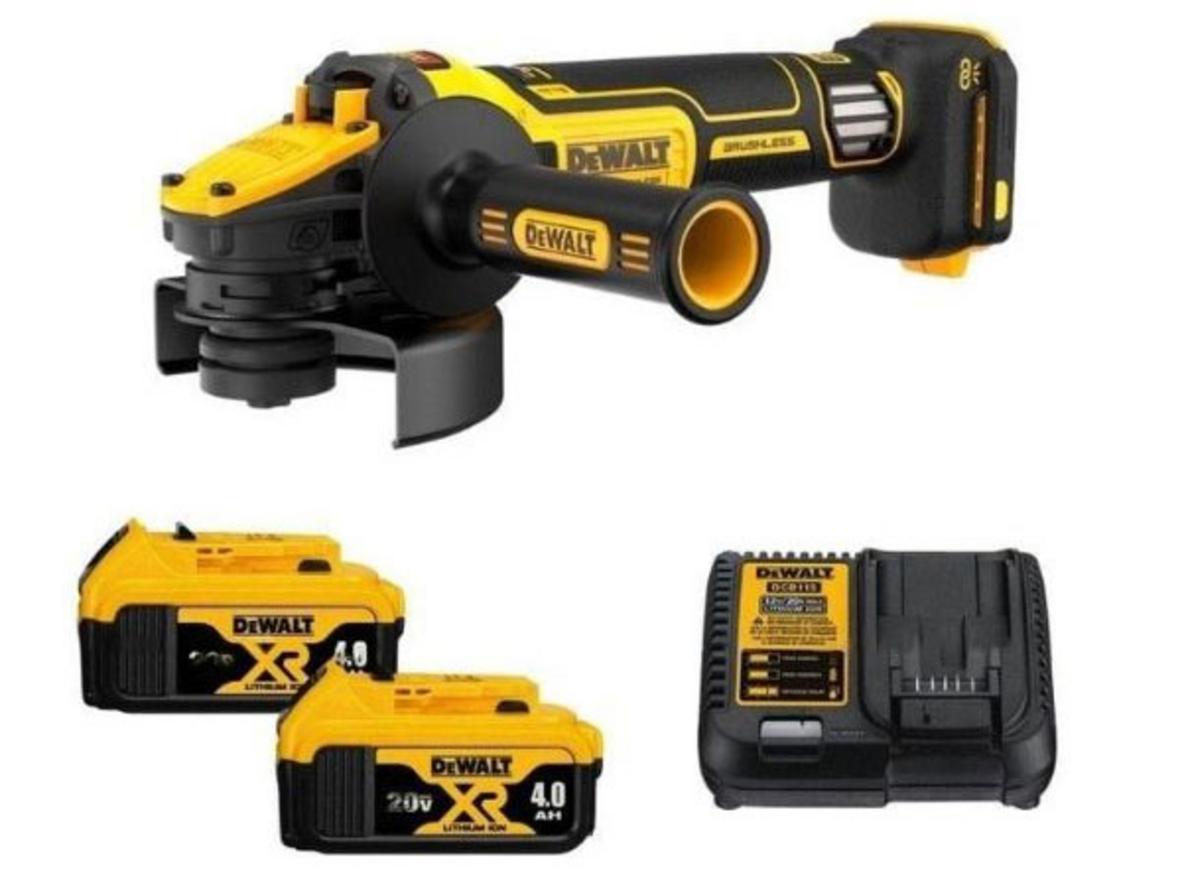 Tổng quan Máy mài góc dùng pin 20V/60V Dewalt DCG409VSM2 (2 pin 4Ah và sạc)
