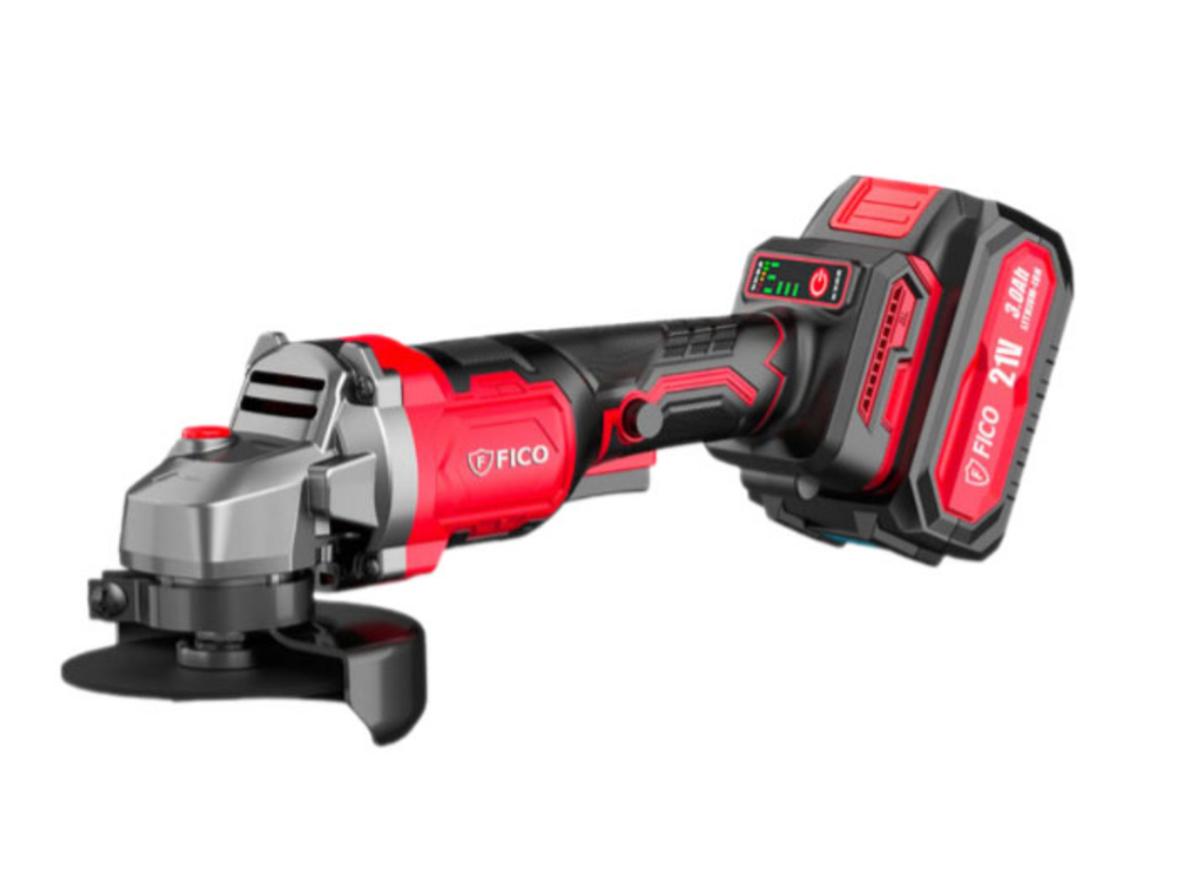 Tổng quan Máy mài góc dùng pin 21V Fico FC-100L (2 pin 3Ah, sạc)
