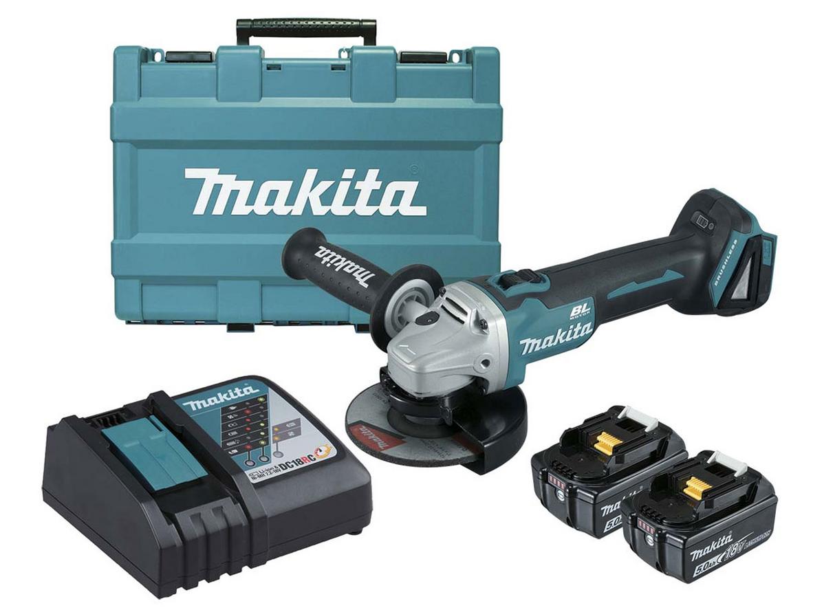 Tổng quan Máy mài góc dùng pin Makita DGA506RTE (125mm/công tắc trượt/BL) 18V