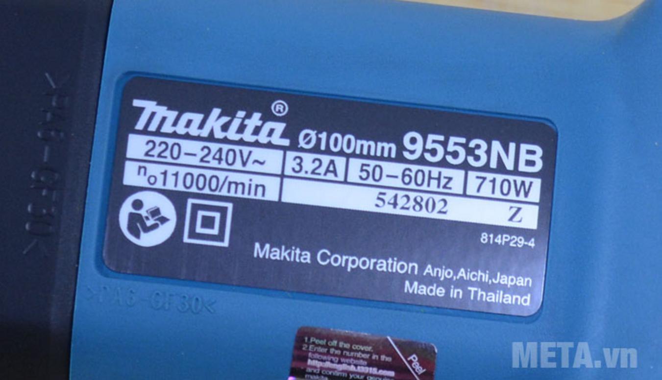 Tổng quan Máy mài góc Makita 9553NB - 100mm