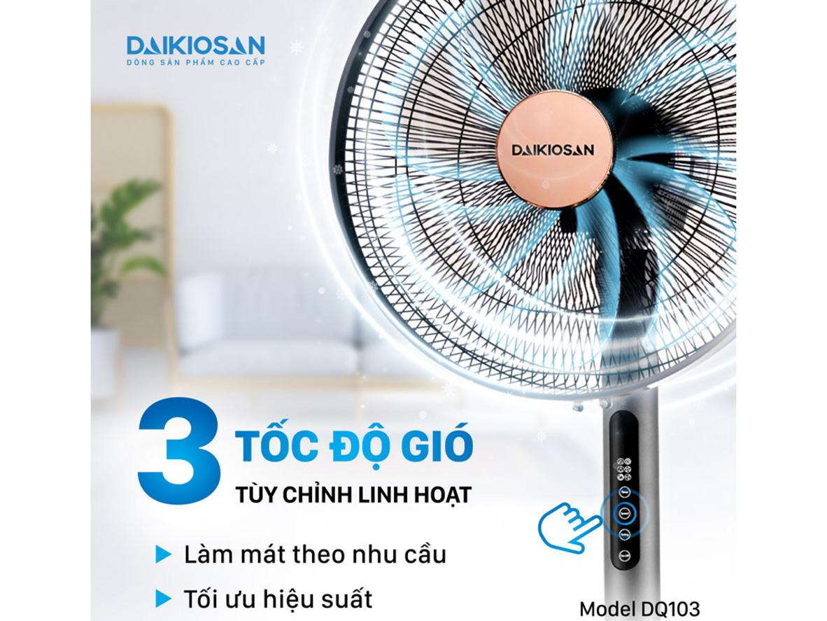 Motor lõi đồng và bạc đạn cho độ êm, độ bền cao.