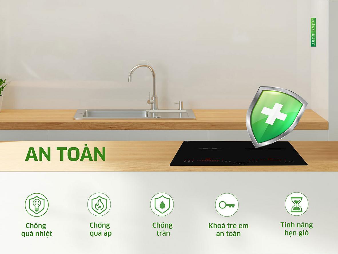 Hai vùng nấu mạnh mẽ giúp nấu nhanh hơn mỗi ngày.