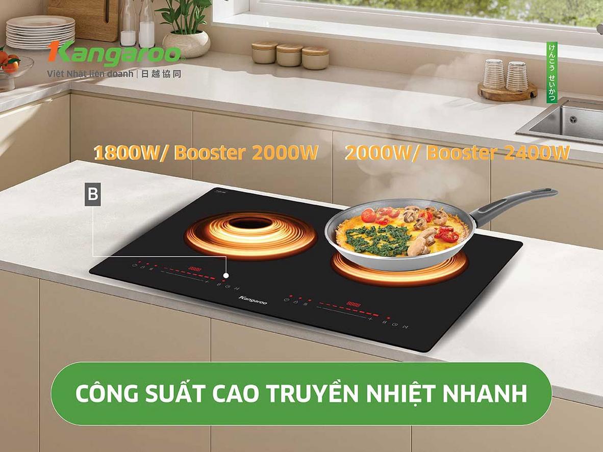 Hai vùng nấu mạnh mẽ giúp nấu nhanh hơn mỗi ngày.