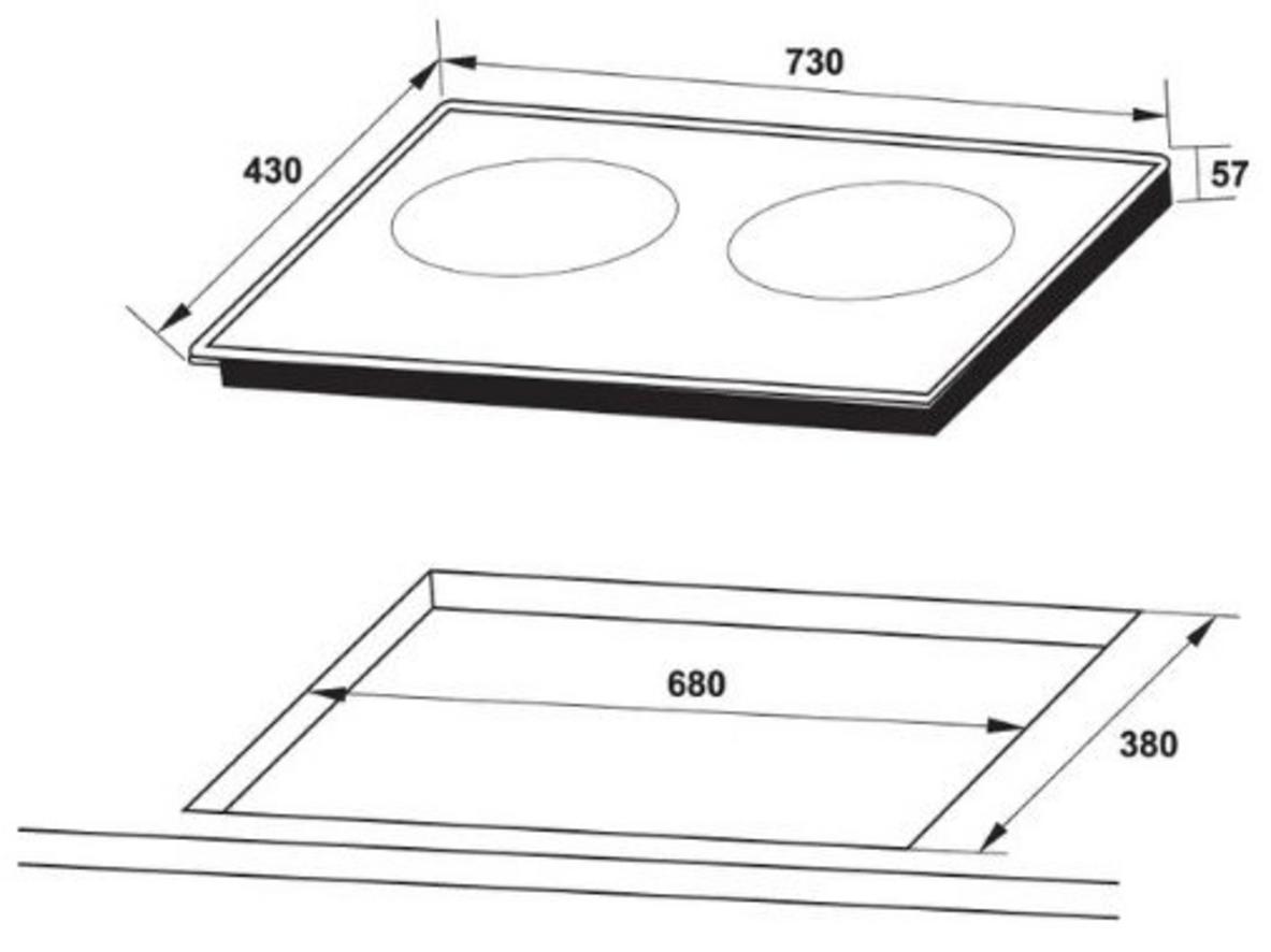 2 vùng nấu độc lập với Booster gia nhiệt nhanh.