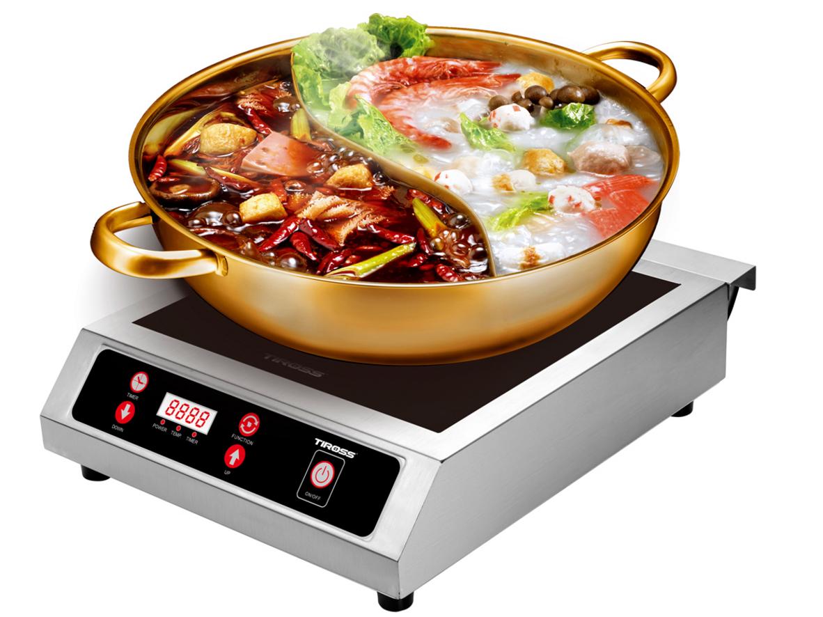 Công suất 3500W giúp nấu nhanh và ổn định trong bếp kinh doanh.