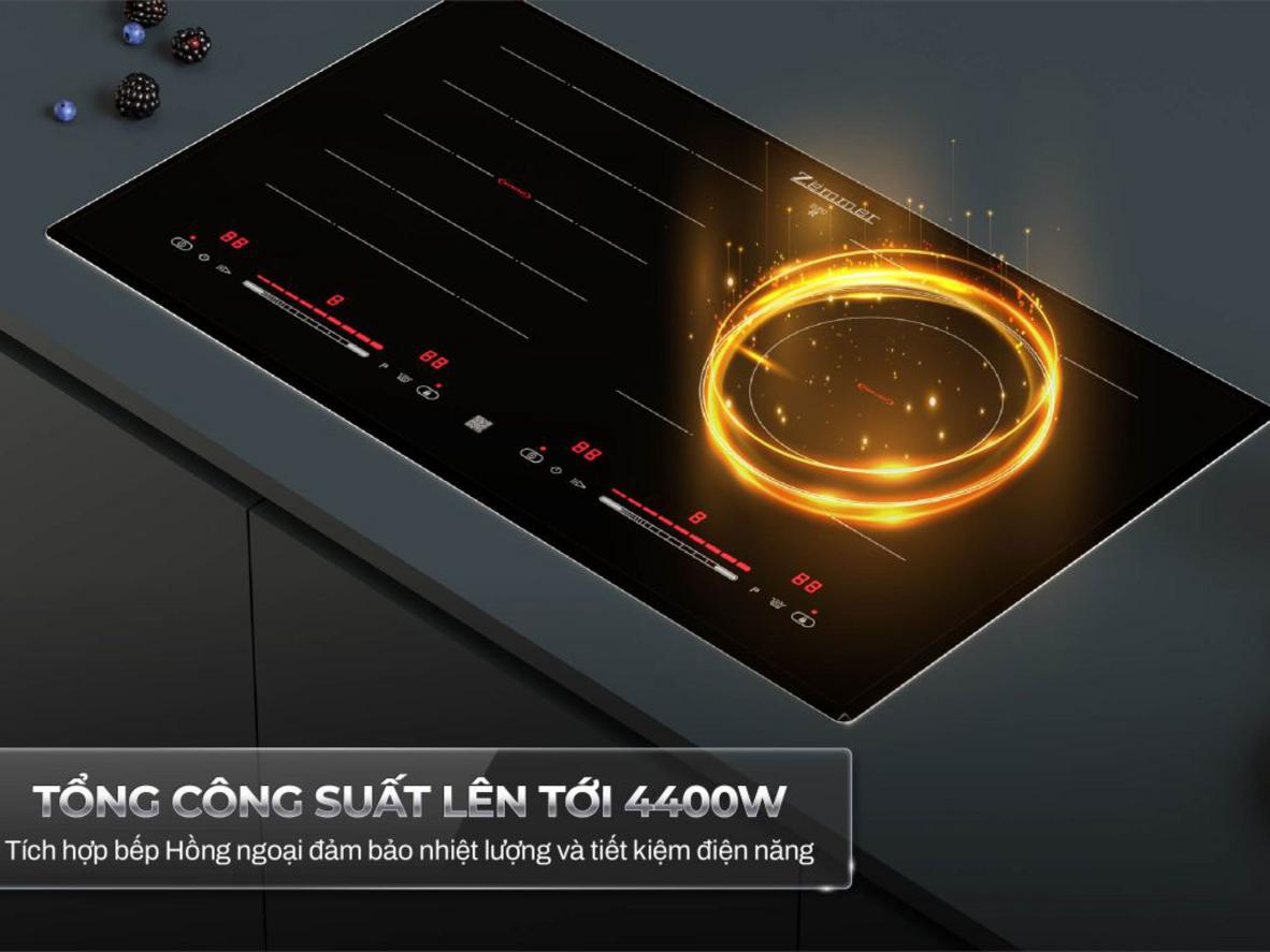 2 vùng nấu linh hoạt cho mọi nhu cầu nấu ăn.