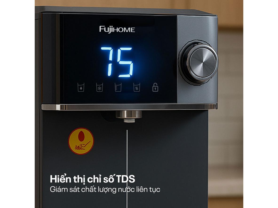 Nước nóng tùy chỉnh 45°C - 100°C cho nhu cầu hằng ngày.