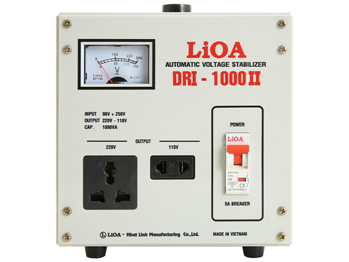 Tổng quan Ổn áp 1 pha Lioa 1KVA DRI 1000II (Dải điện áp đầu vào 90V - 250V)