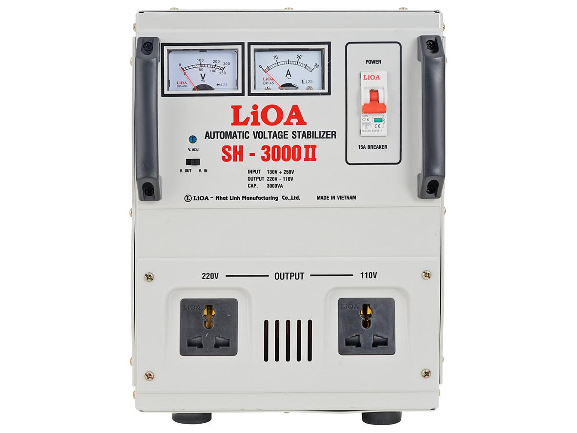 Tổng quan Ổn áp 1 pha Lioa 3KVA SH 3000II (dải điện áp đầu vào 130V - 250V)
