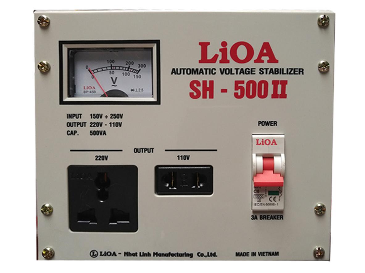 Tổng quan Ổn áp 1 pha Lioa 500VA SH 500II (Dải điện áp đầu vào 150V - 250V)