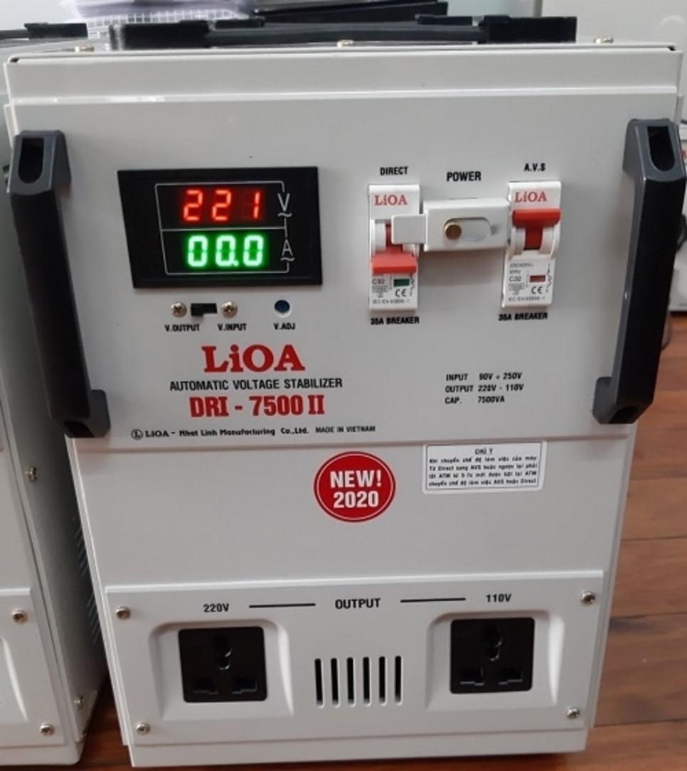 Tổng quan Ổn áp 1 pha Lioa 7.5KVA DRI 7500II