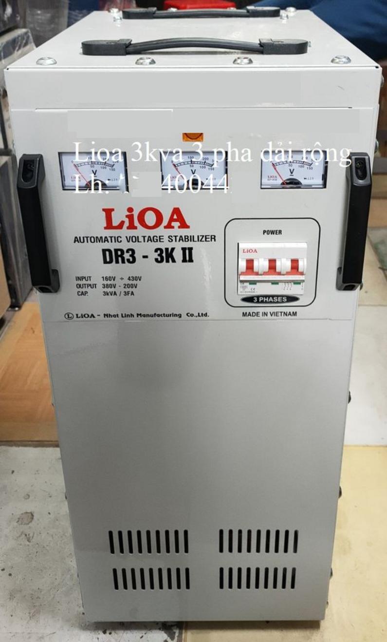 Tổng quan Ổn áp 3 pha khô 3KVA Lioa DR3-3KII