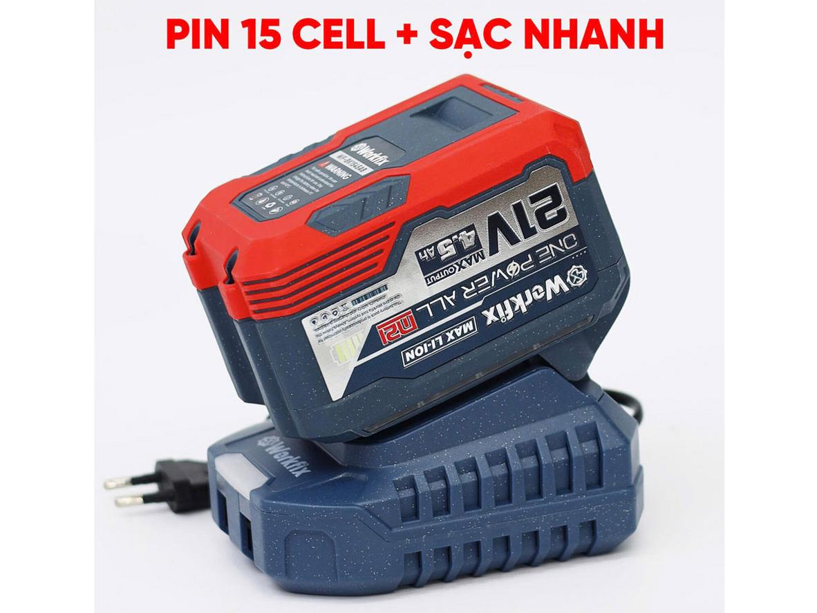 Pin Lithium-ion 21V của Workfix WF-CX08PRO