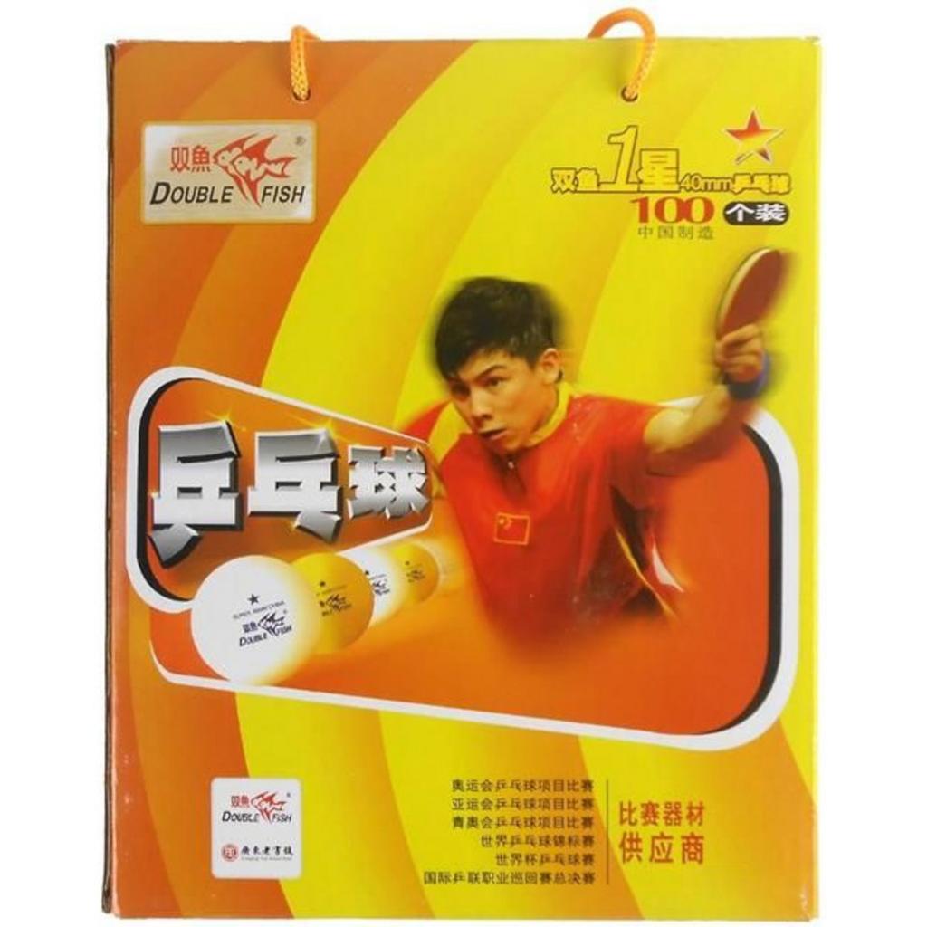 Tổng quan Quả bóng bàn Double Fish 40mm 1 sao (100 quả/hộp)