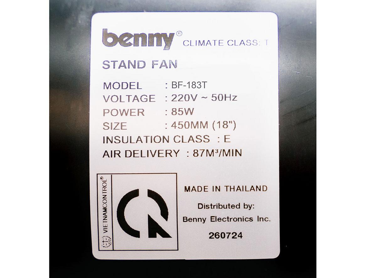 Tổng quan Quạt cây công nghiệp Benny BF-183