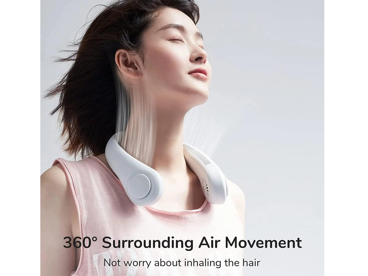 Tổng quan Quạt đeo cổ mini không cánh Jisulife FA14