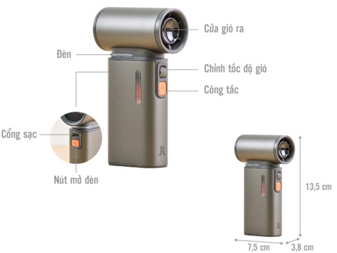 Tổng quan Quạt du lịch cầm tay đa năng Jisulife Ultra1 FA55
