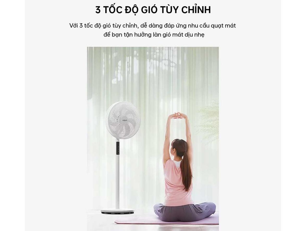 7 cánh quạt ABS 35cm cho luồng gió rộng và êm.