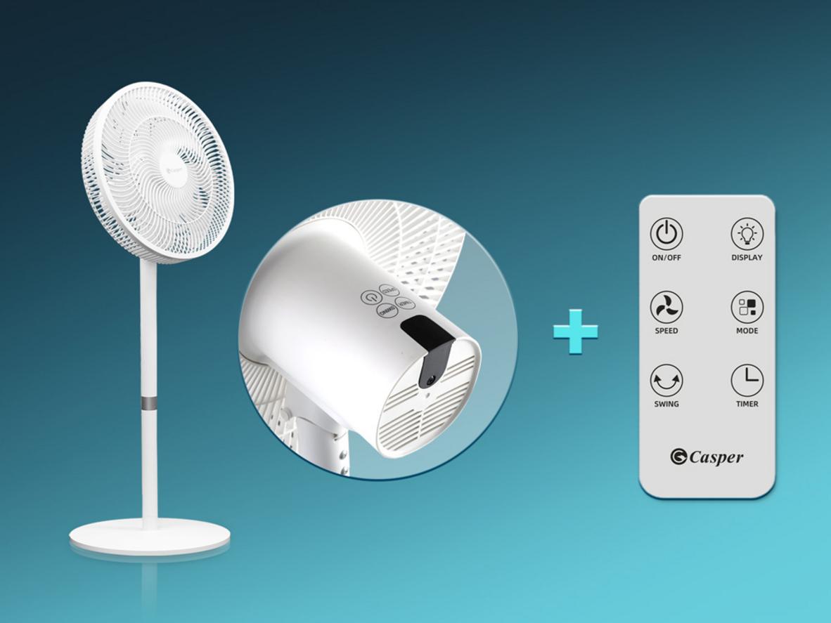 Điều khiển từ xa và 3 chế độ gió tiện lợi
